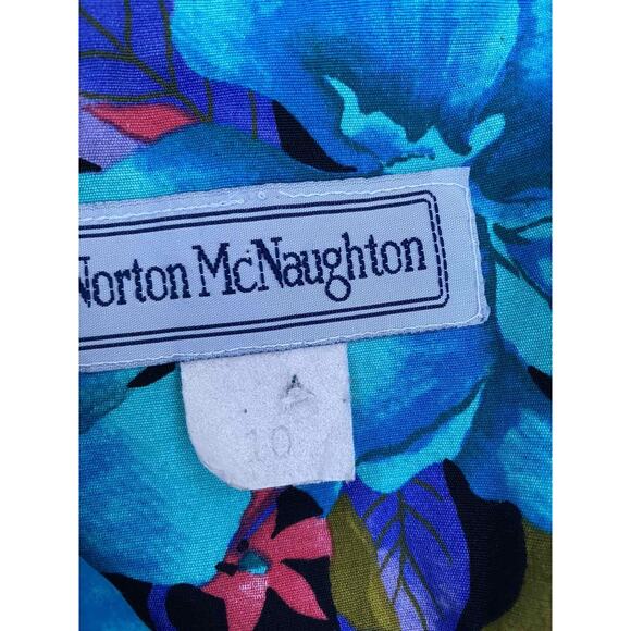 Norton McNaughton Hawaiian Classic Long Sleeve Floral Shirt Size 10 A000287 - Picture 4 of 10